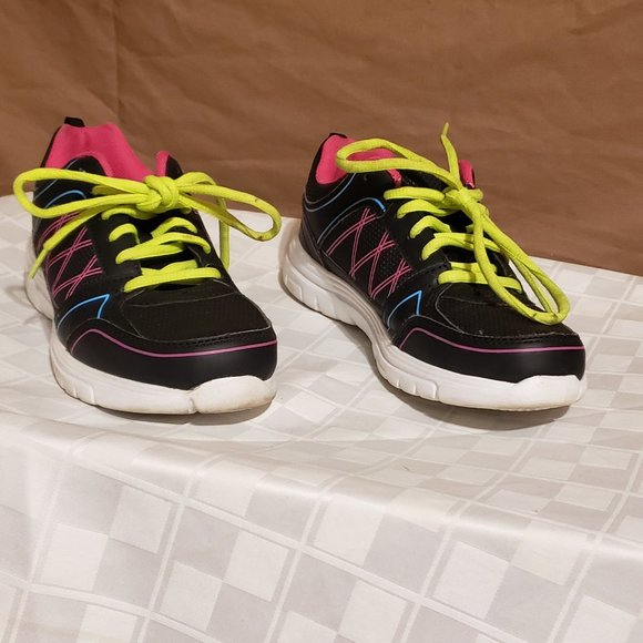 Sneakers, Neon colors with black, size 8, Good Condition - Picture 5 of 9